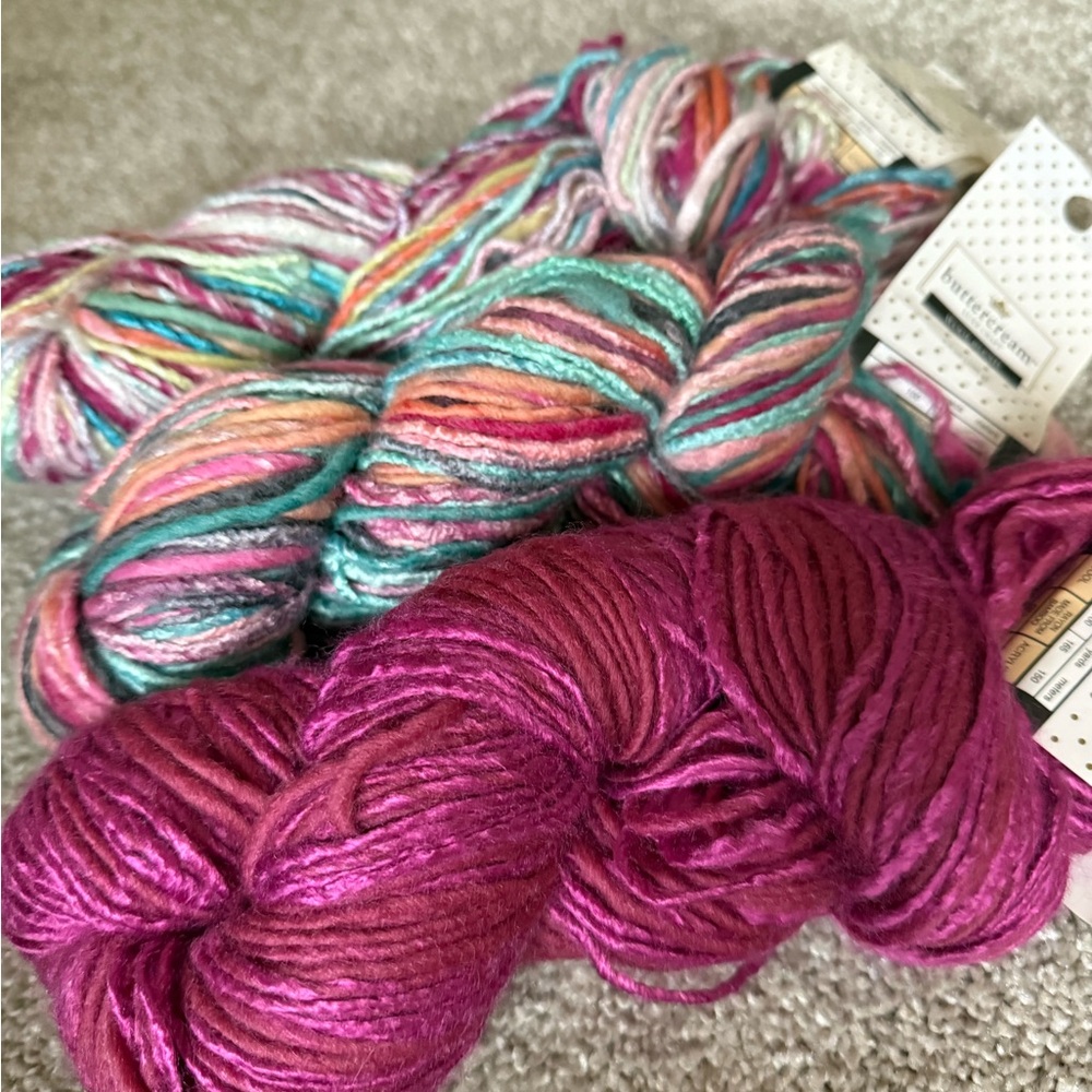 Buttercream Luxe Craft Wool Blend New! Cool twisted colors with slight shine! - Picture 6 of 8